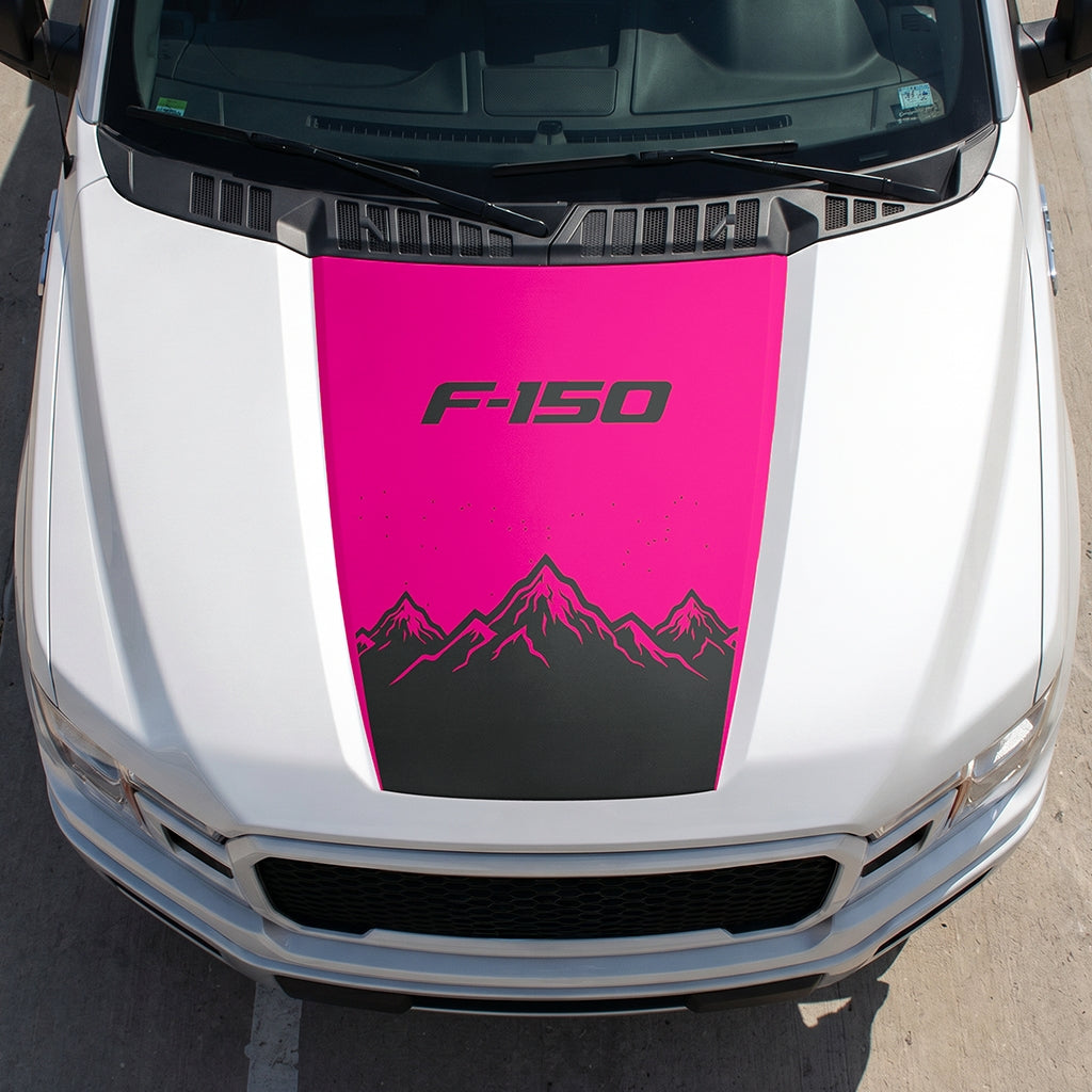 Hood Panel Decal/Sticker - Deep Mountain Graphic Decal Graphic Kit - For Ford F-150 2015-2020 - Premium Vinyl
