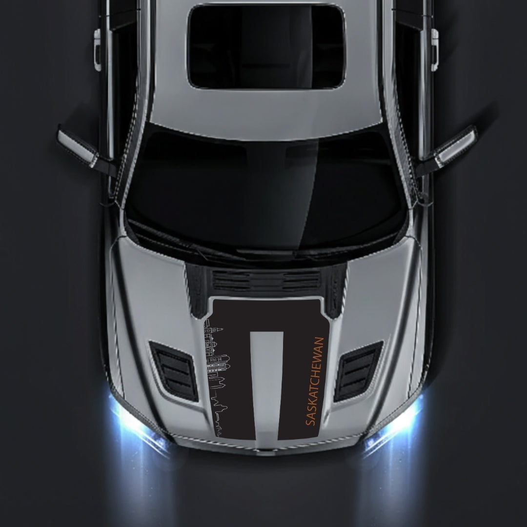 Performance Hood Panel Decal/Sticker - Saskatchewan Skyline - Cut Graphic Kit - For Dodge RAM 1500 2019-2025 - Premium Vinyl
