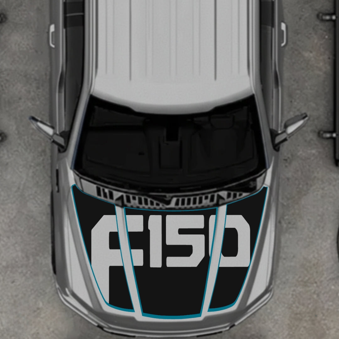 Hood Panel Decal/Sticker - Style 16 - Cut Graphic Kit - For Ford F-150 2020-2026 - Premium Vinyl