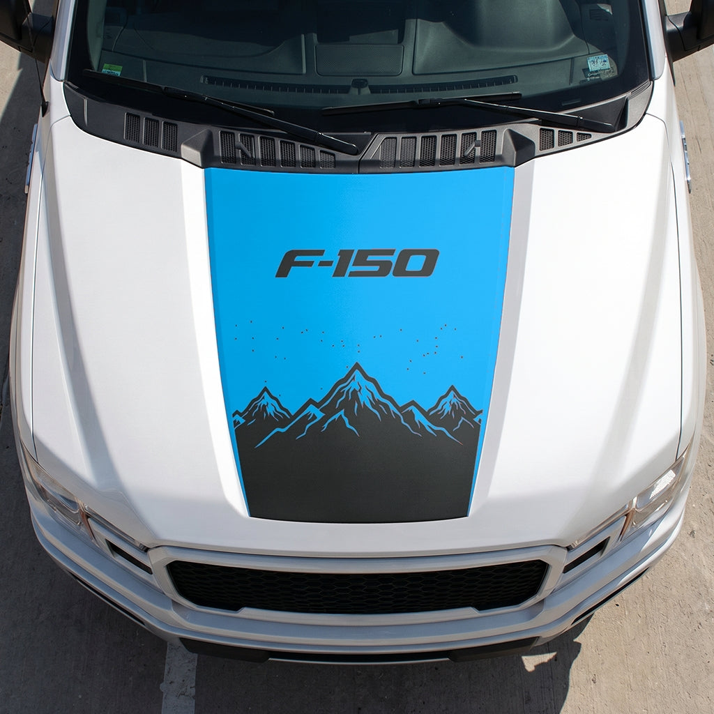 Hood Panel Decal/Sticker - Deep Mountain Graphic Decal Graphic Kit - For Ford F-150 2015-2020 - Premium Vinyl