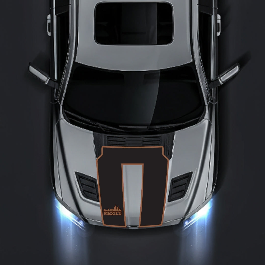 Hood Panel Decal/Sticker - Mexico - Border Graphic Kit - For Dodge RAM 1500 2019-2025 - Premium Vinyl