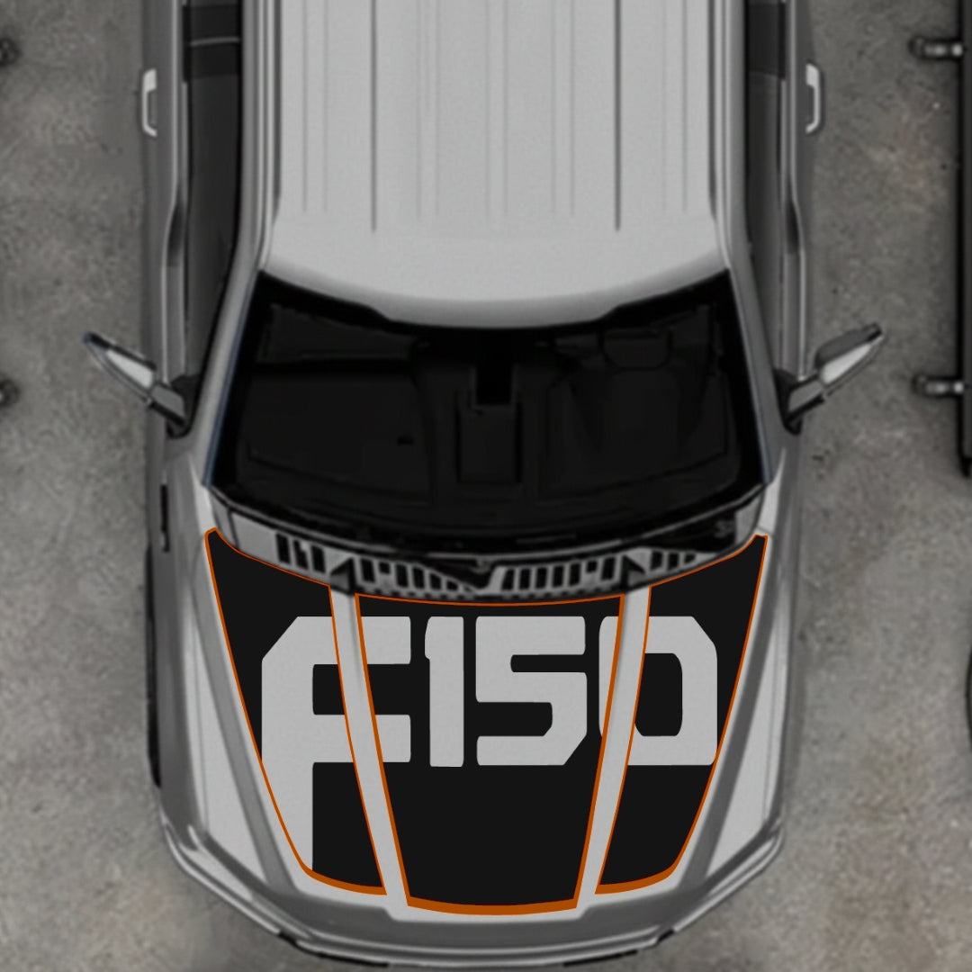 Hood Panel Decal/Sticker - Style 16 - Cut Graphic Kit - For Ford F-150 2020-2026 - Premium Vinyl