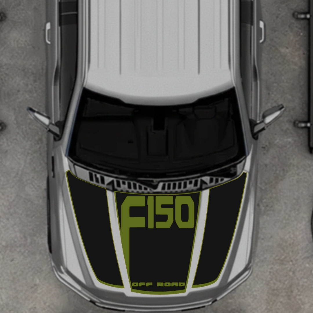 Hood Panel Decal/Sticker - Style 12 Graphic Kit - For Ford F-150 2020-2026 - Premium Vinyl