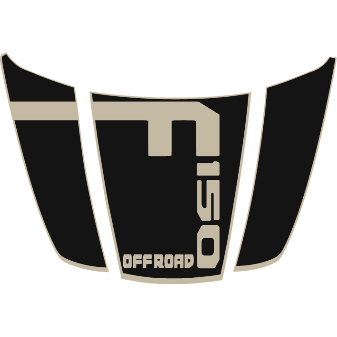 Hood Panel Decal/Sticker - Style 5 - Border Graphic Kit - For Ford F-150 2020-2026 - Premium Vinyl