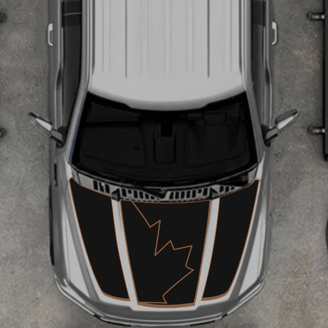 Hood Panel Decal/Sticker - Canada Style 21 Graphic Kit - For Ford F-150 2020-2026 - Premium Vinyl