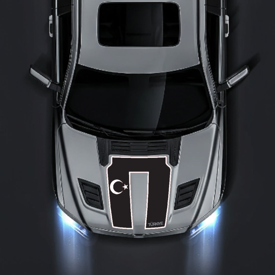 Hood Panel Decal/Sticker - Turkey - Cut - Border Graphic Kit - For Dodge RAM 1500 2019-2025 - Premium Vinyl