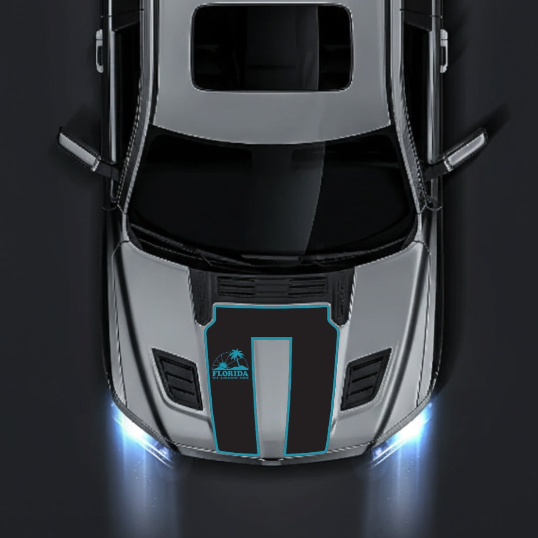 Hood Panel Decal/Sticker - Florida - Border Graphic Kit - For Dodge RAM 1500 2019-2025 - Premium Vinyl