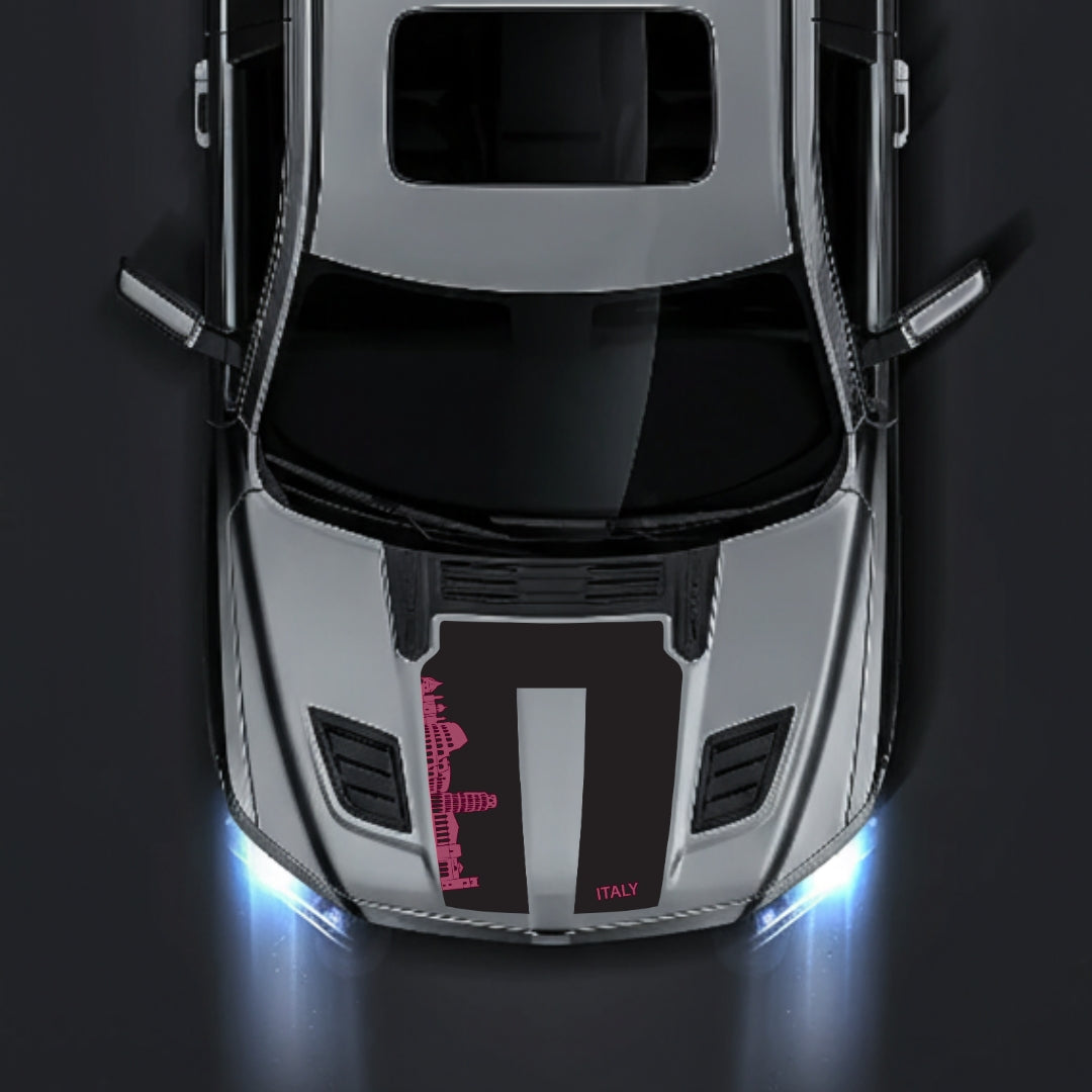 Performance Hood Panel Decal/Sticker - Italy Skyline Graphic Kit - For Dodge RAM 1500 2019-2025 - Premium Vinyl