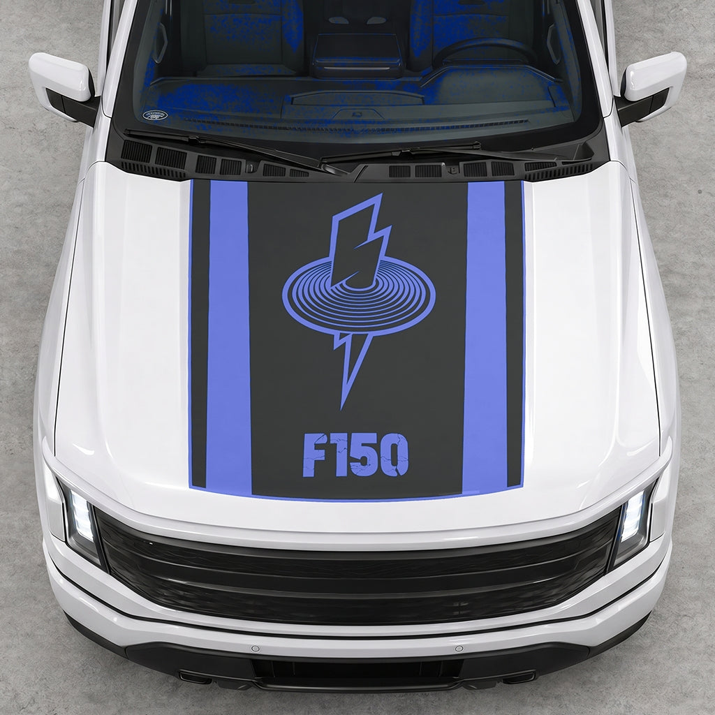 Hood Panel Decal/Sticker - Magnetic Field Graphic Decal Graphic Kit - For FORD F-150 2015-2020 - Premium Vinyl