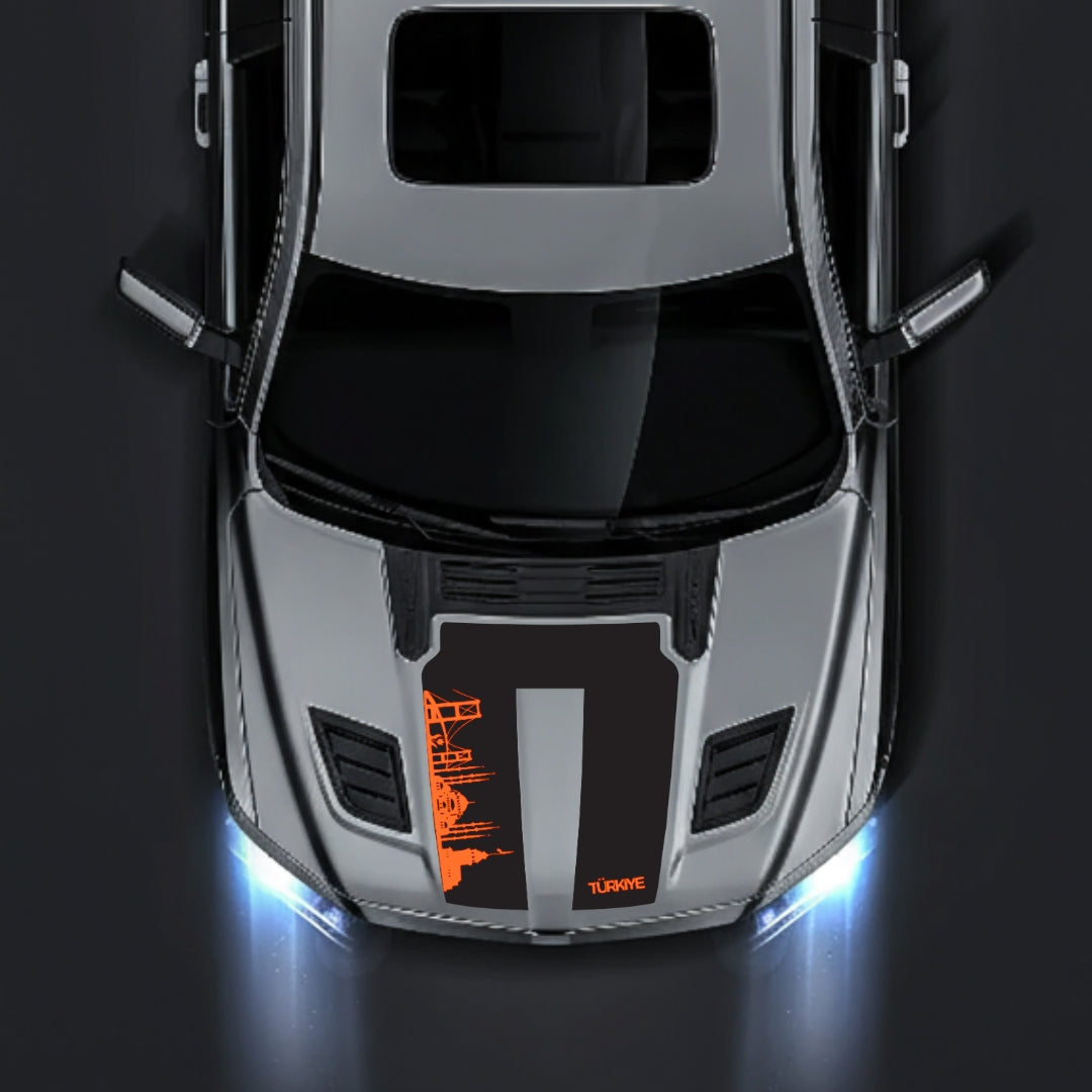 Hood Panel Decal/Sticker - Turkey Skyline Graphic Kit - For Dodge RAM 1500 2019-2025 - Premium Vinyl