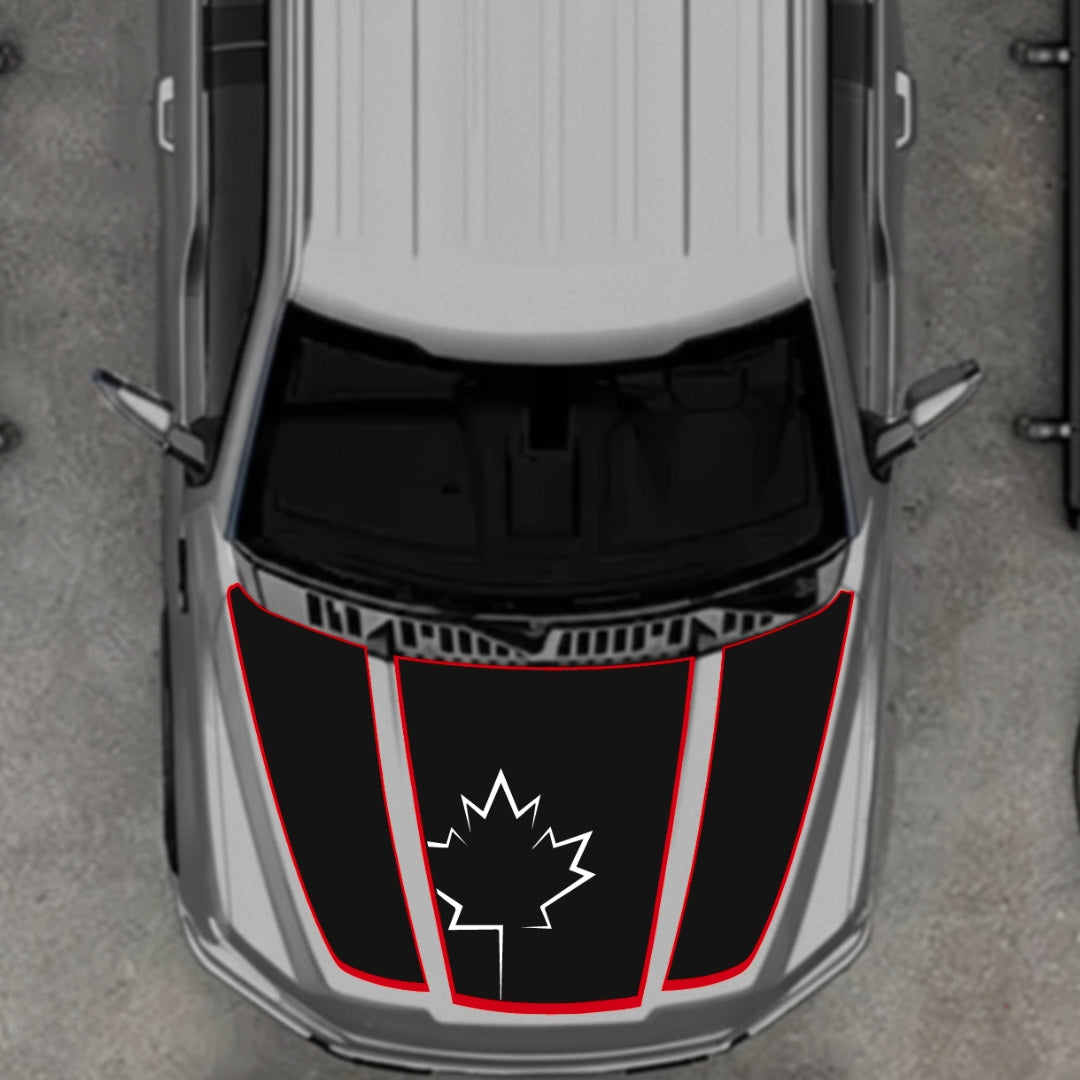 Hood Panel Decal/Sticker - Canada Style 11 Graphic Kit - For Ford F-150 2020-2026 - Premium Vinyl