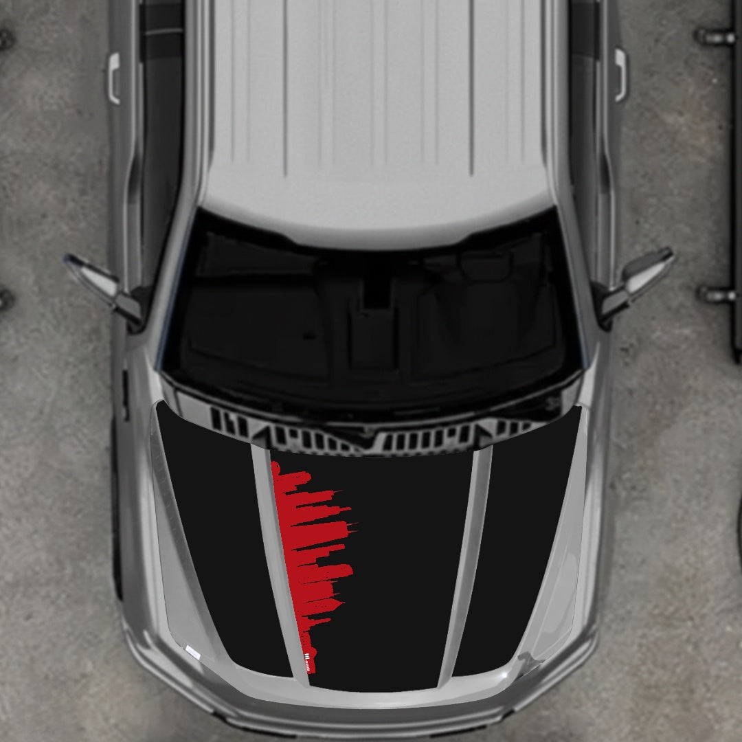 Hood Panel Decal/Sticker - Dubai Graphic Kit - For Ford F-150 2020-2026 - Premium Vinyl