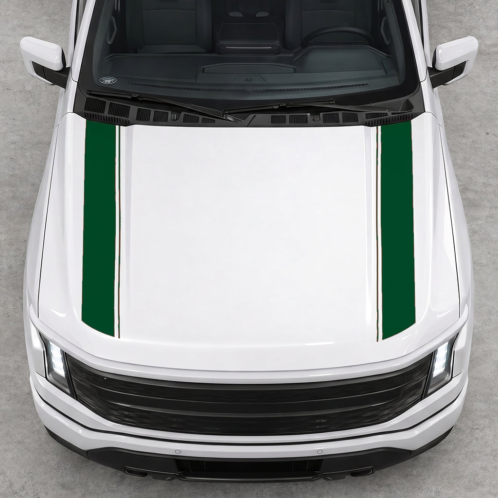 Hood Panel Decal/Sticker - Double Side Solid Graphic Decal Graphic Kit - For Ford F-150 2015-2020 - Premium Vinyl