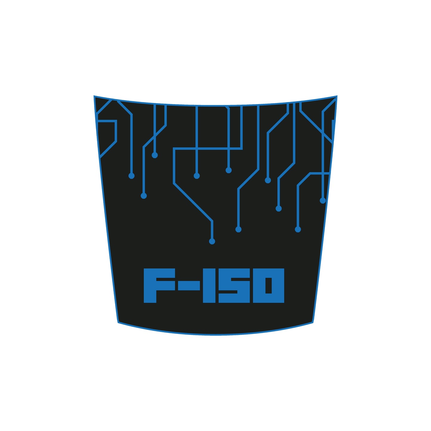 Hood Panel Decal/Sticker - F150 Electric Circuit Graphic Decal Graphic Kit - For FORD F-150 2015-2020 - Premium Vinyl