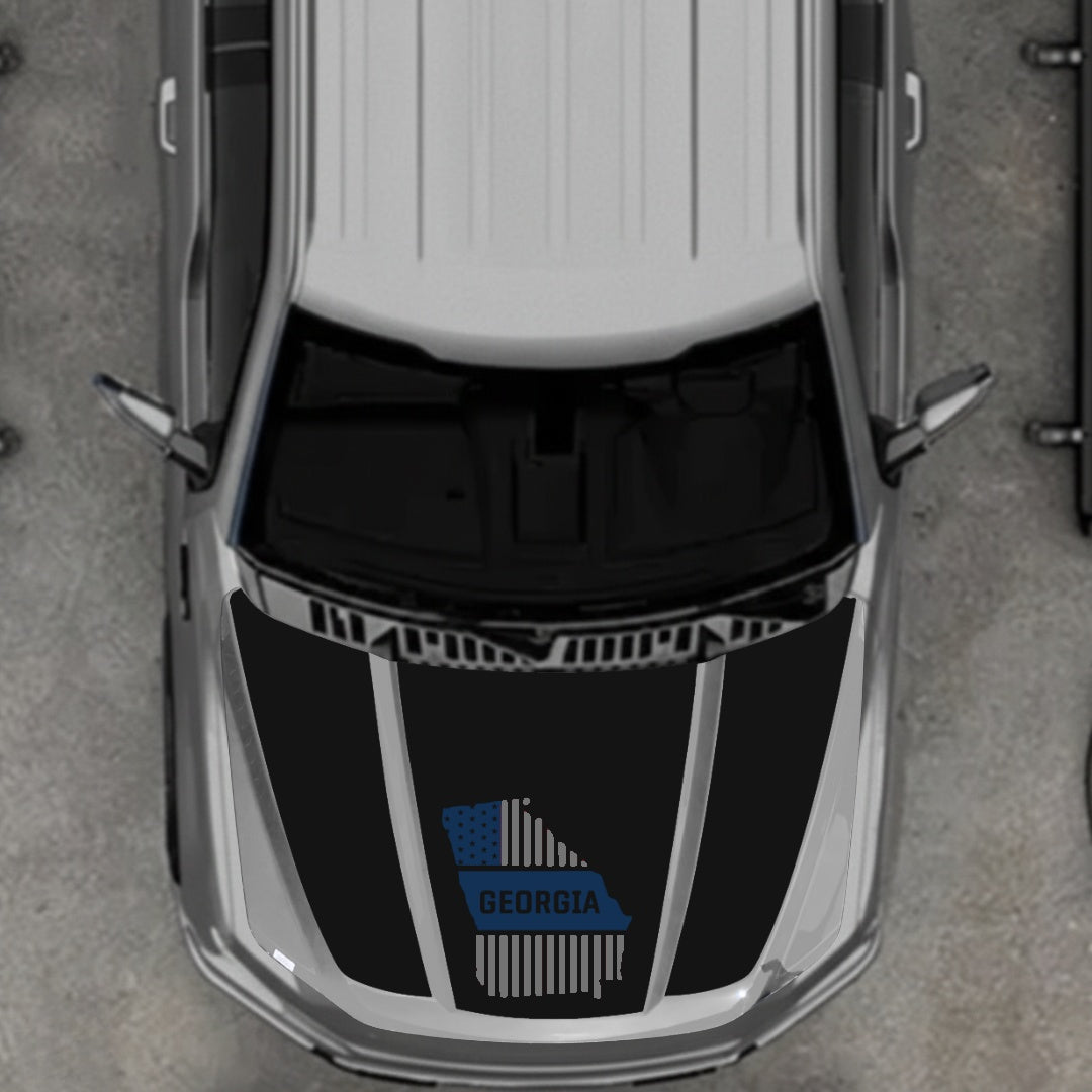 Hood Panel Decal/Sticker - Georgia Graphic Kit - For Ford F-150 2020-2026 - Premium Vinyl