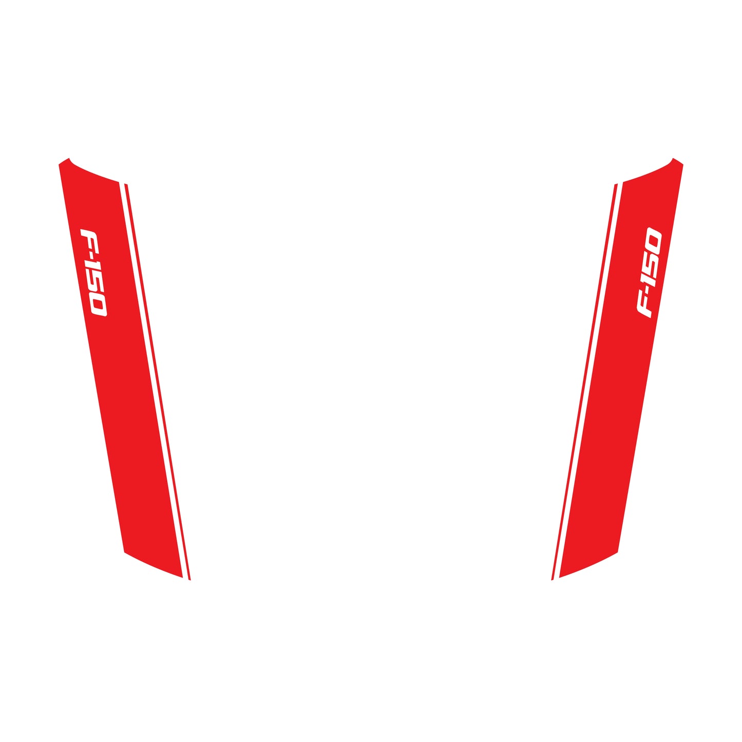 Hood Panel Decal/Sticker - Double Side Solid F150 Graphic Decal Graphic Kit - For Ford F-150 2015-2020 - Premium Vinyl
