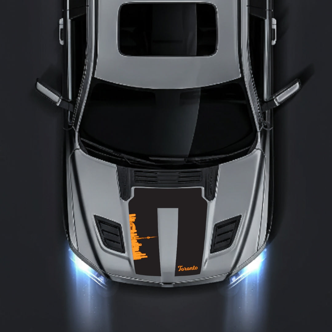 Hood Panel Decal/Sticker - Toronto Skyline Graphic Kit - For Dodge RAM 1500 2019-2025 - Premium Vinyl