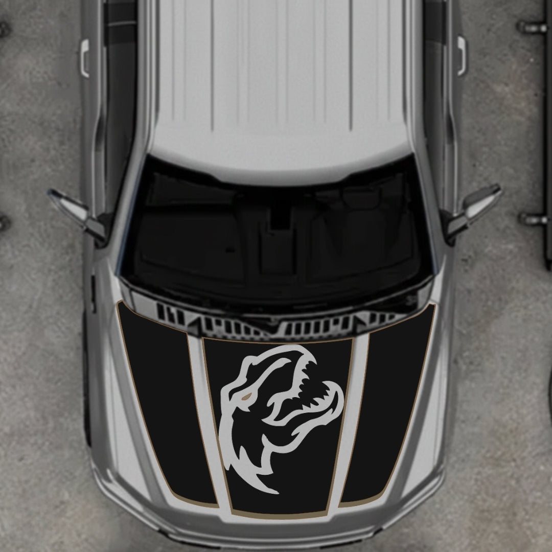Hood Panel Decal/Sticker - Rex Style 4 Graphic Kit - For Ford F-150 2020-2026 - Premium Vinyl