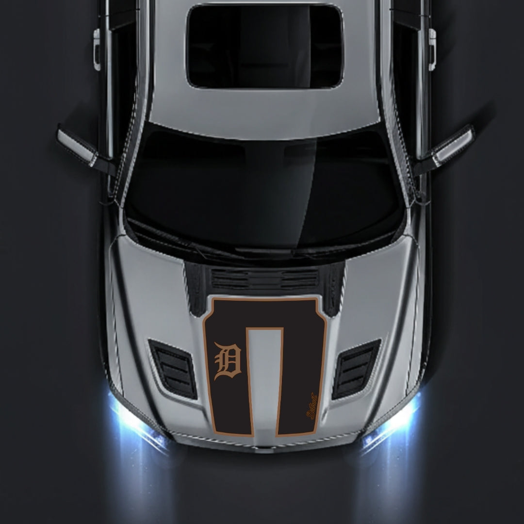 Performance Hood Panel Decal/Sticker - Detroit Street - Border Graphic Kit - For Dodge RAM 1500 2019-2025 - Premium Vinyl