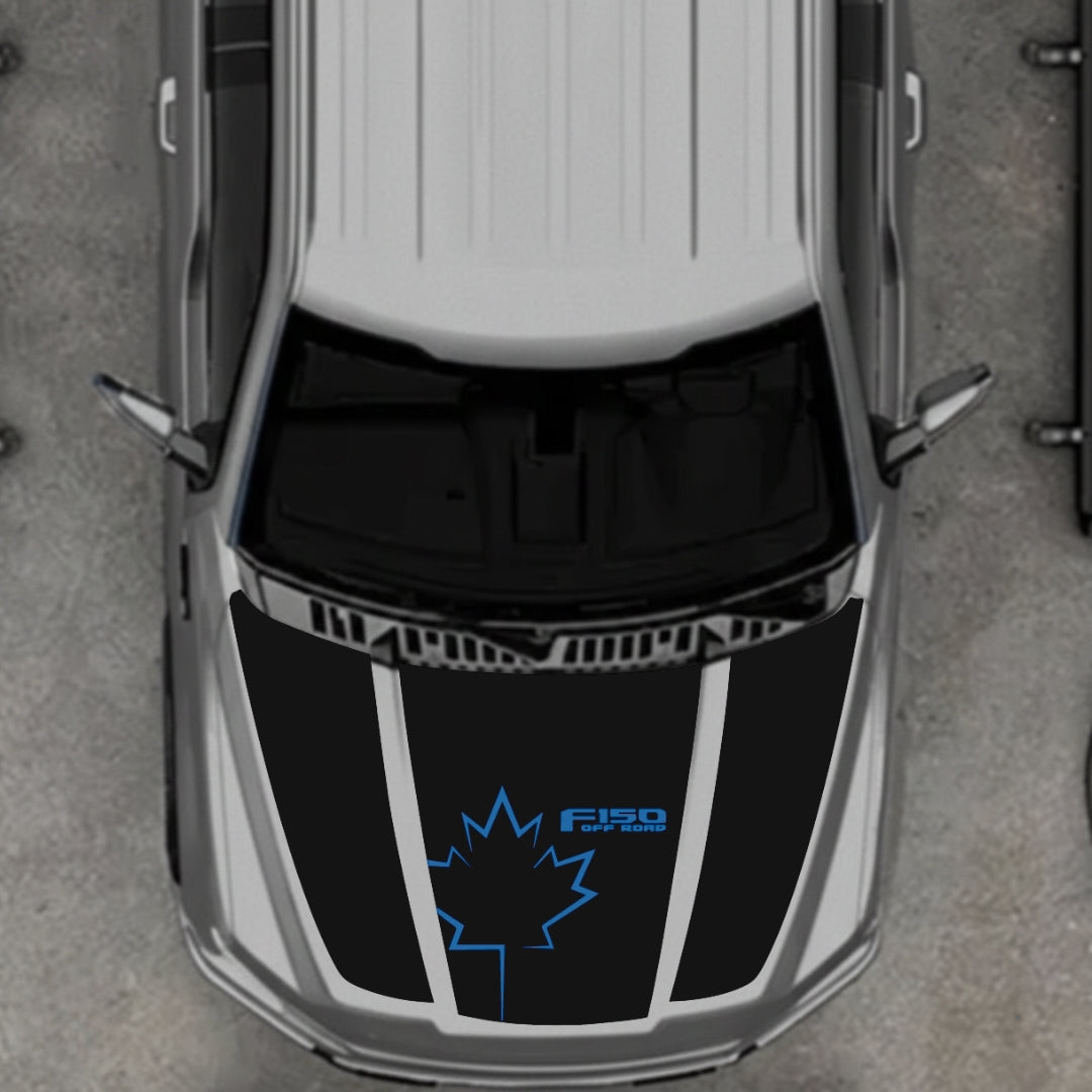 Hood Panel Decal/Sticker - Canada Style 8 Graphic Kit - For Ford F-150 2020-2026 - Premium Vinyl