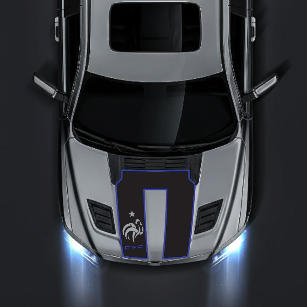 Hood Panel Decal/Sticker - French Football Federation Logo - Border Graphic Kit - For Dodge RAM 1500 2019-2025 - Premium Vinyl