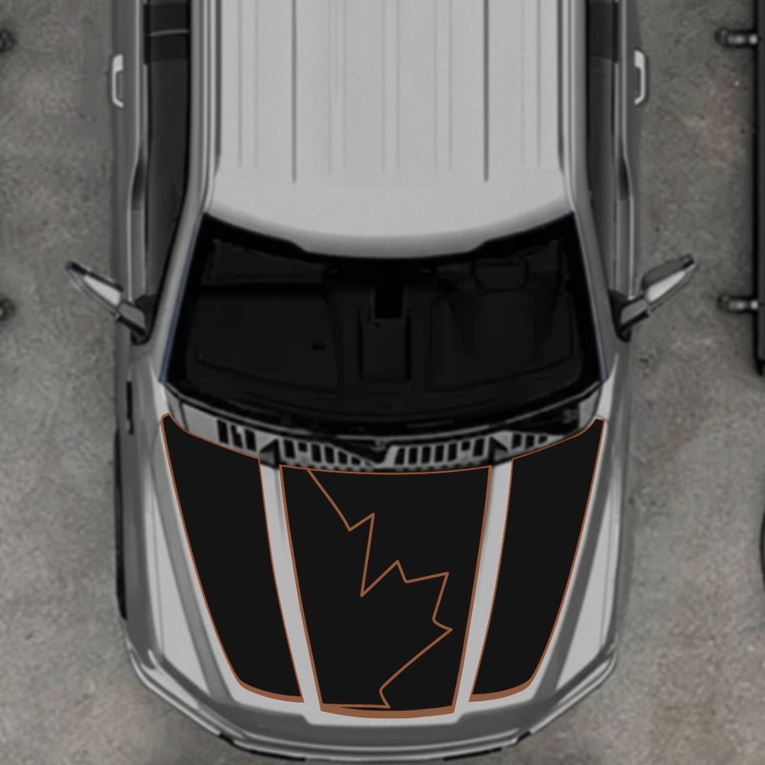 Hood Panel Decal/Sticker - Canada Style 21 Graphic Kit - For Ford F-150 2020-2026 - Premium Vinyl