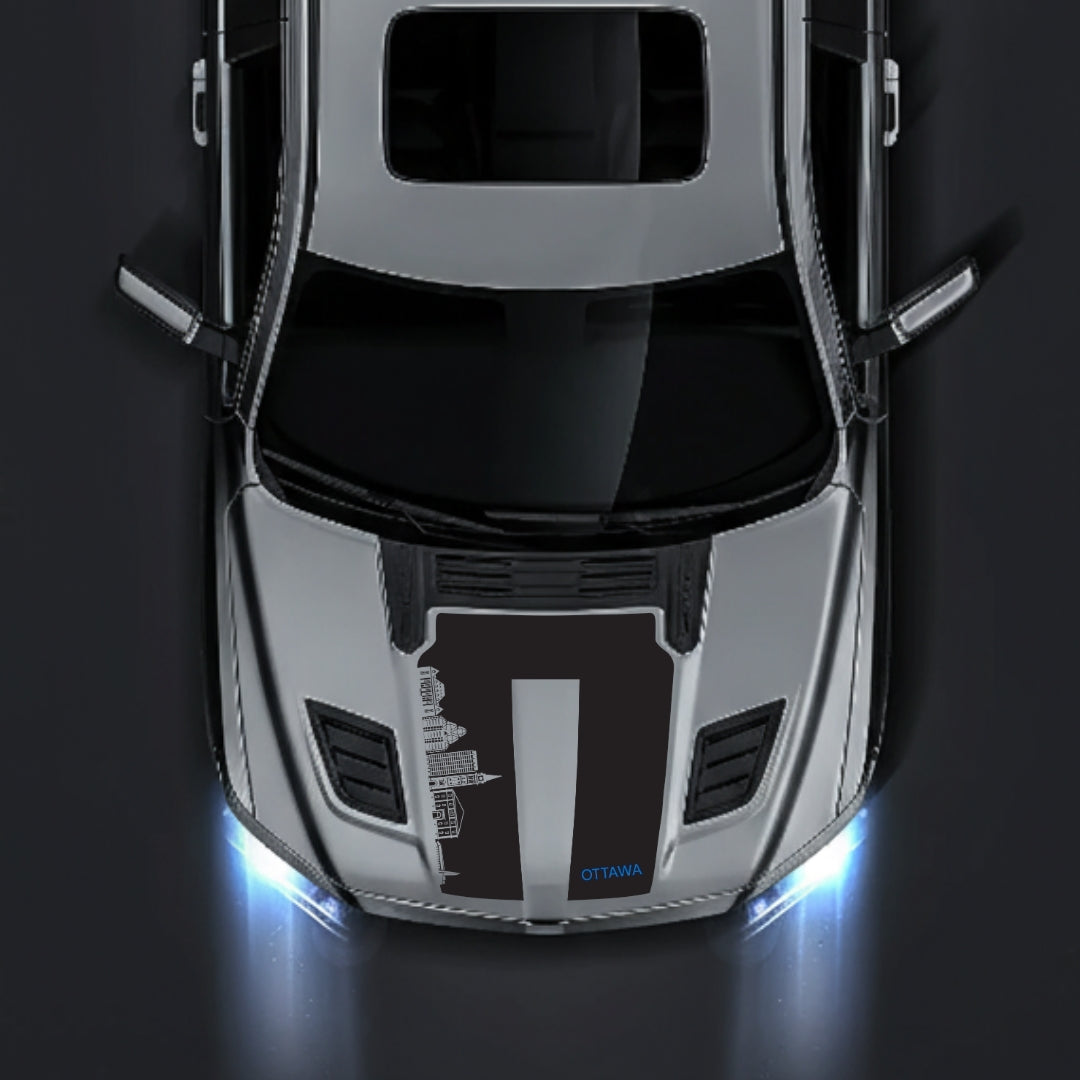 Performance Hood Panel Decal/Sticker - Ottawa Skyline - Cut Graphic Kit - For Dodge RAM 1500 2019-2025 - Premium Vinyl