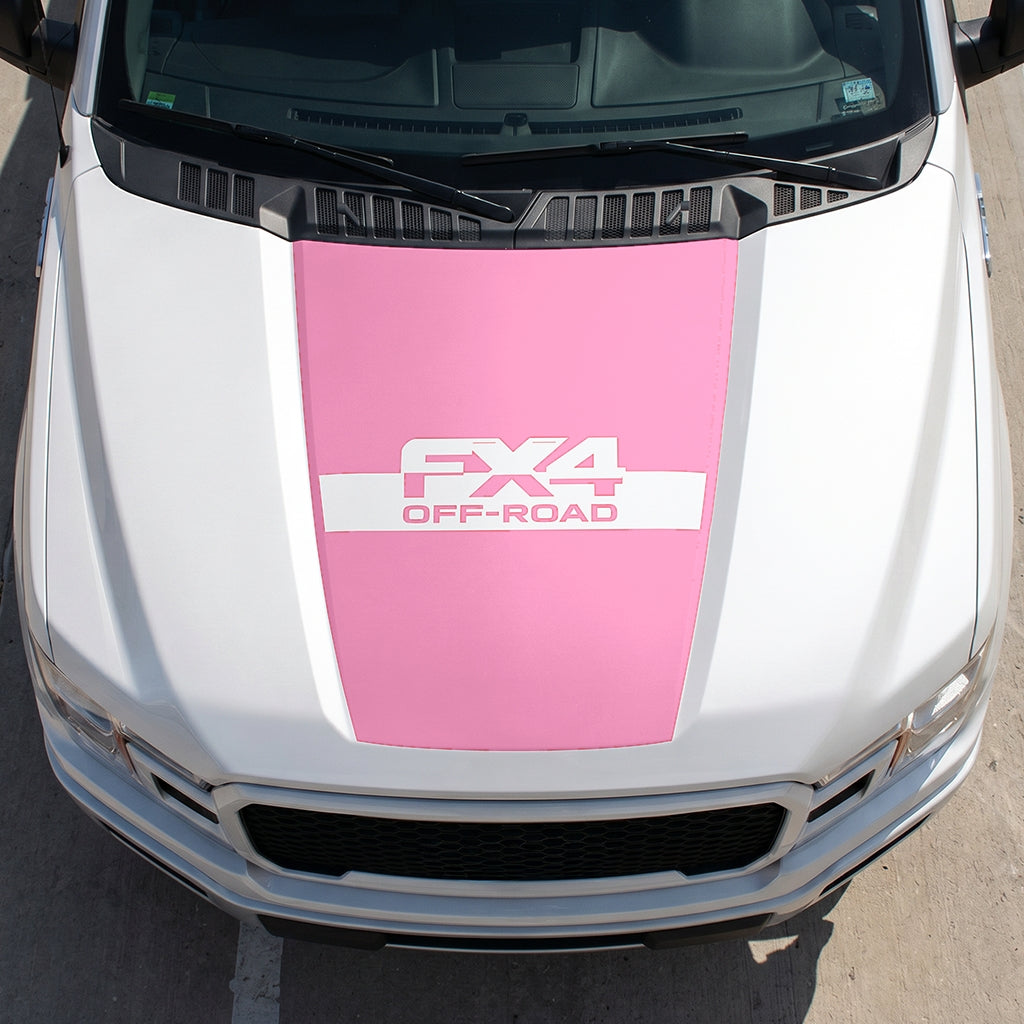 Hood Panel Decal/Sticker - Solid FX4 Graphic Decal Graphic Kit - For Ford F-150 2015-2020 - Premium Vinyl