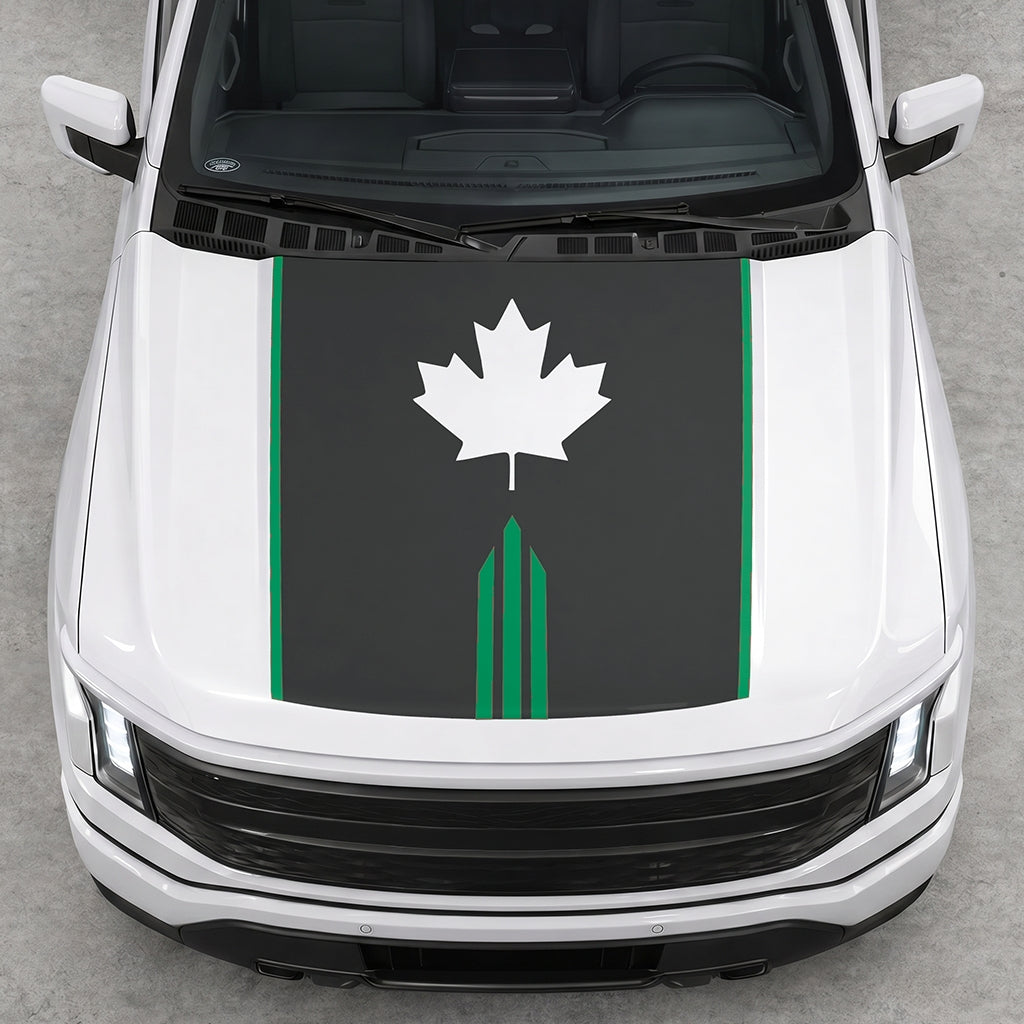 Hood Panel Decal/Sticker - Maple Graphic Decal Graphic Kit - For Ford F-150 2015-2020 - Premium Vinyl