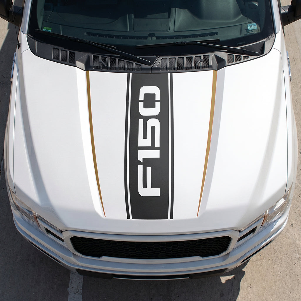 Hood Panel Decal/Sticker - Bold Cut F150 Graphic Decal Graphic Kit - For Ford F-150 2015-2020 - Premium Vinyl