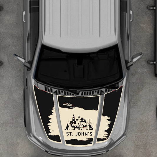 Hood Panel Decal/Sticker - St John's Border Graphic Kit - For Ford F-150 2020-2026 - Premium Vinyl