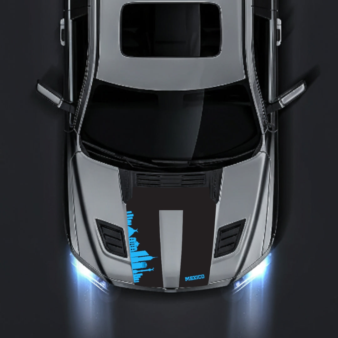 Hood Panel Decal/Sticker - Mexico Skyline Graphic Kit - For Dodge RAM 1500 2019-2025 - Premium Vinyl