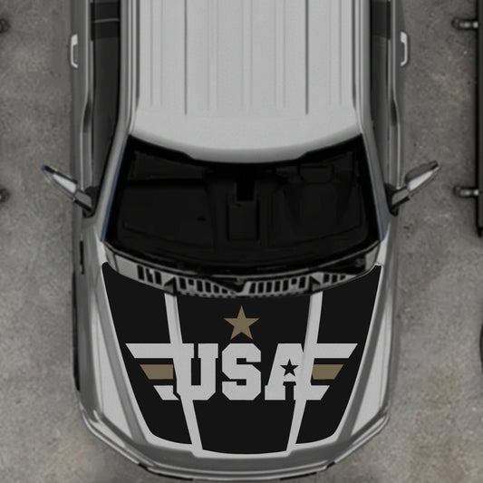Hood Panel Decal/Sticker - USA Style 7 Graphic Kit - For Ford F-150 2020-2026 - Premium Vinyl