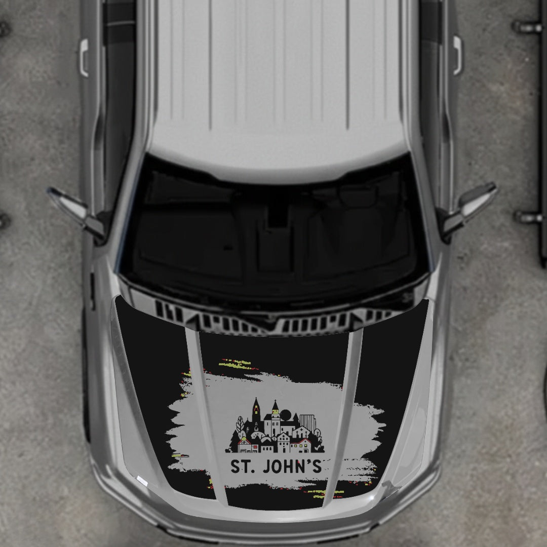 Hood Panel Decal/Sticker - St John's - Cut Graphic Kit - For Ford F-150 2020-2026 - Premium Vinyl