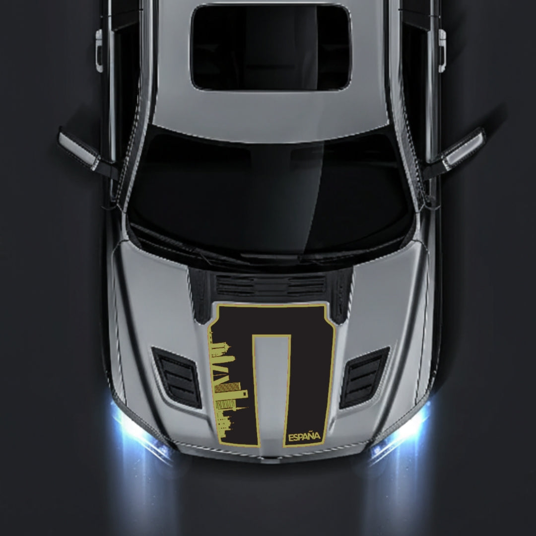 Hood Panel Decal/Sticker - Spain Skyline - Border Graphic Kit - For Dodge RAM 1500 2019-2025 - Premium Vinyl