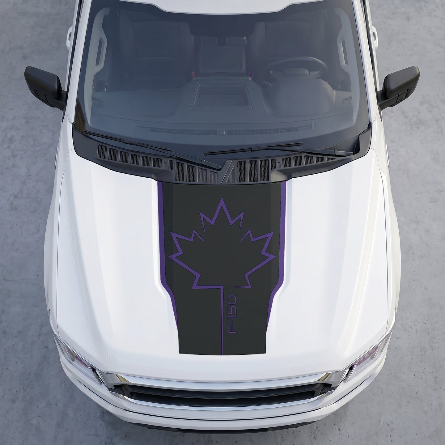 Hood Panel Decal/Sticker - Canadian Maple Leaf Hood Decal – Bold  Line Patriot Graphic Vinyl Sticker Graphic Kit - For Ford F-150 F150 2015-2020 - Premium Vinyl