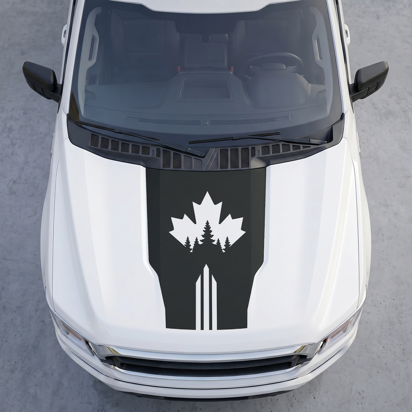 Hood Panel Decal/Sticker - Different Styles Graphic Decals Kit- For Ford F-150 2015-2020 - Premium Vinyl