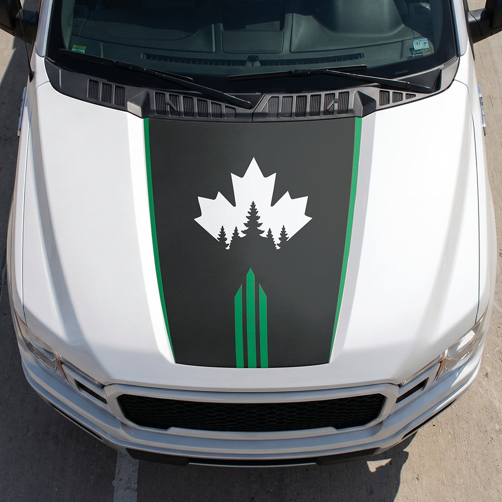 Hood Panel Decal/Sticker - Maple and Forest Graphic Decal Graphic Kit - For Ford F-150 2015-2020 - Premium Vinyl