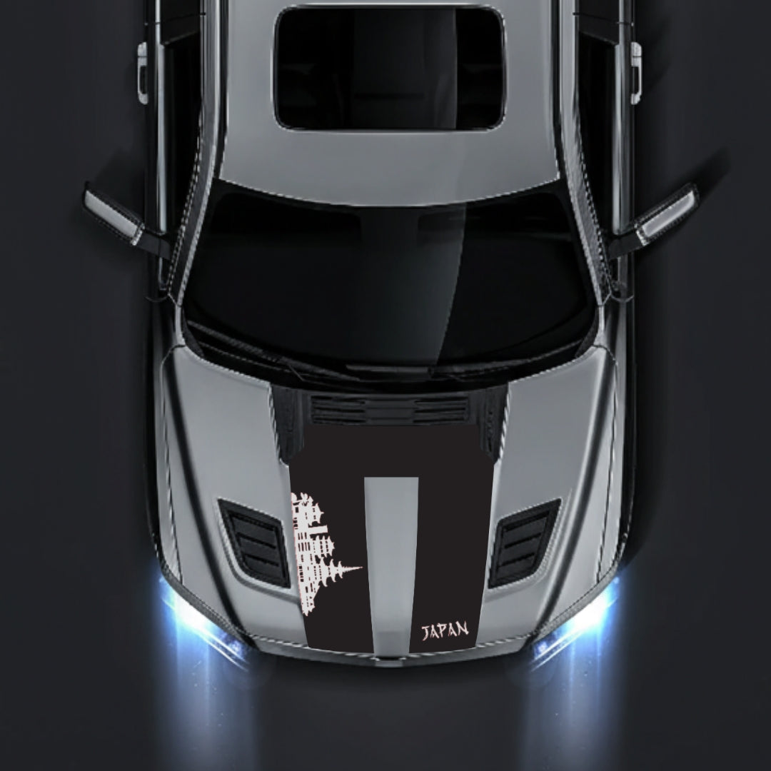 Hood Panel Decal/Sticker - Japan Skyline Graphic Kit - For Dodge RAM 1500 2019-2025 - Premium Vinyl