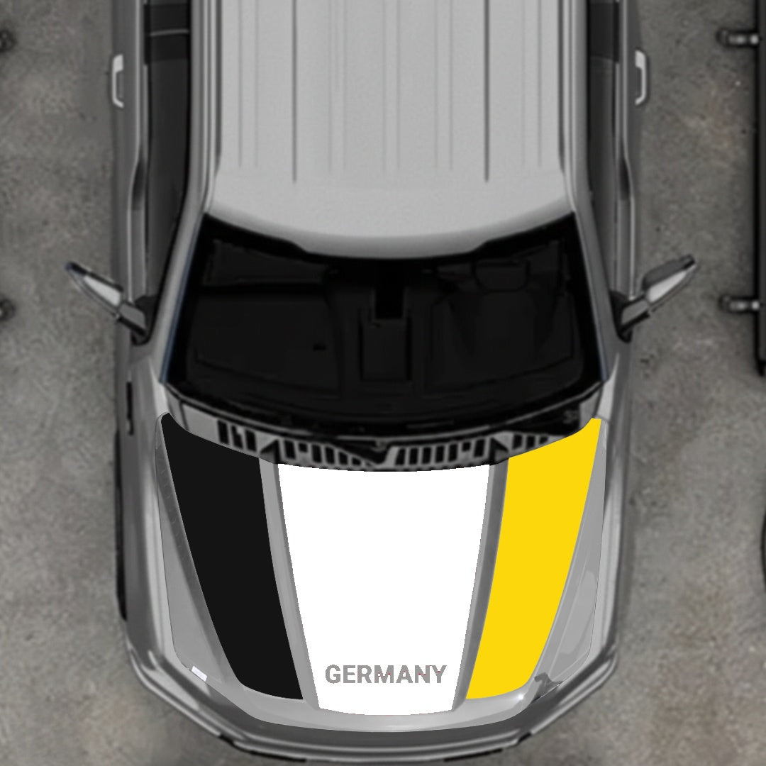 Hood Panel Decal/Sticker - Germany Flag Parts Graphic Kit - For Ford F-150 2020-2026 - Premium Vinyl