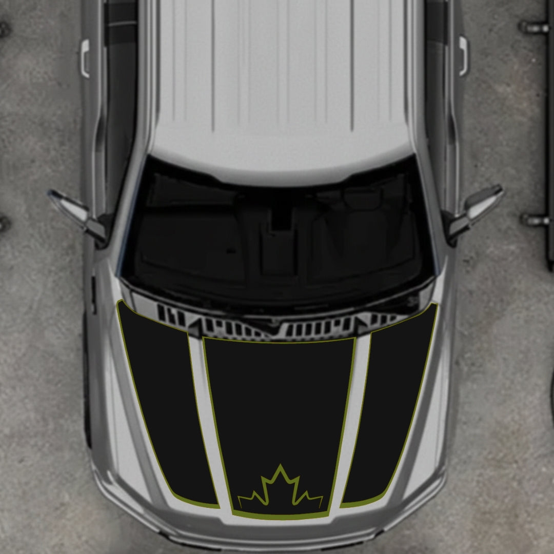 Hood Panel Decal/Sticker - Canada Style 9 Graphic Kit - For Ford F-150 2020-2026 - Premium Vinyl