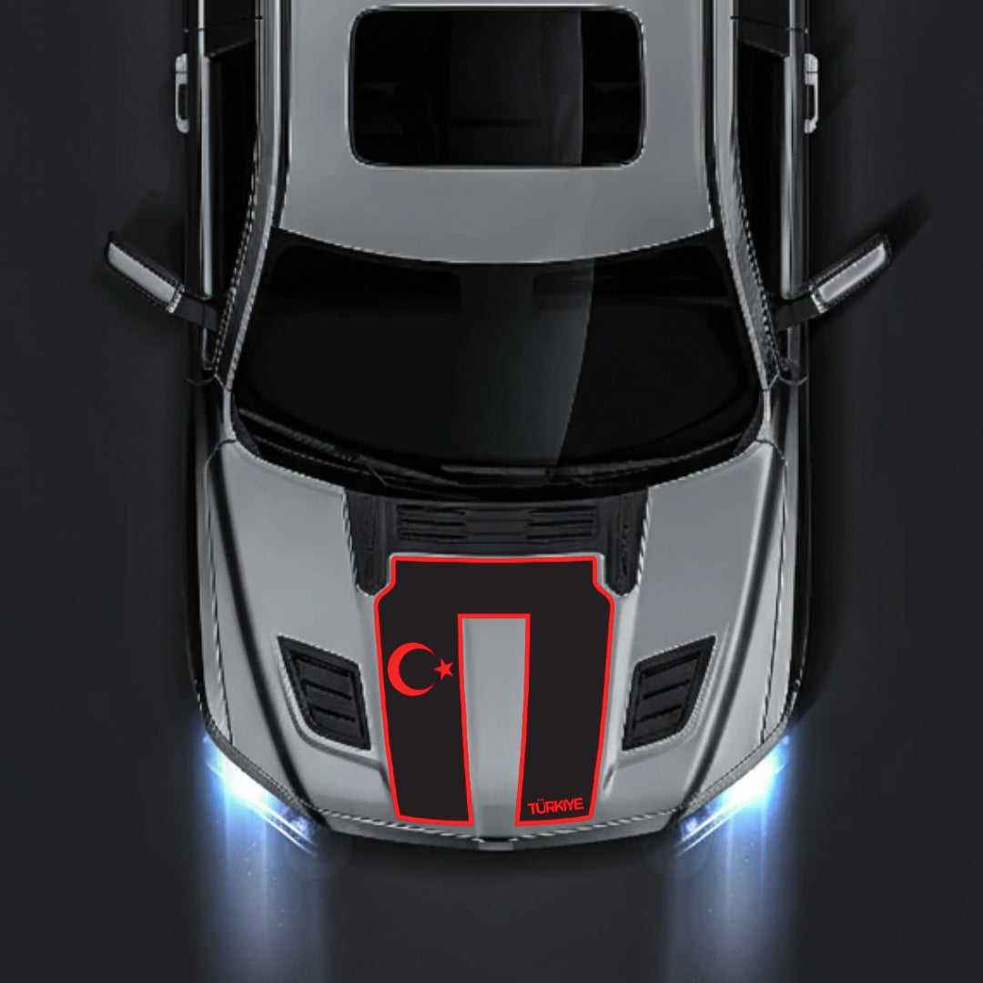 Hood Panel Decal/Sticker - Turkey - Border Graphic Kit - For Dodge RAM 1500 2019-2025 - Premium Vinyl