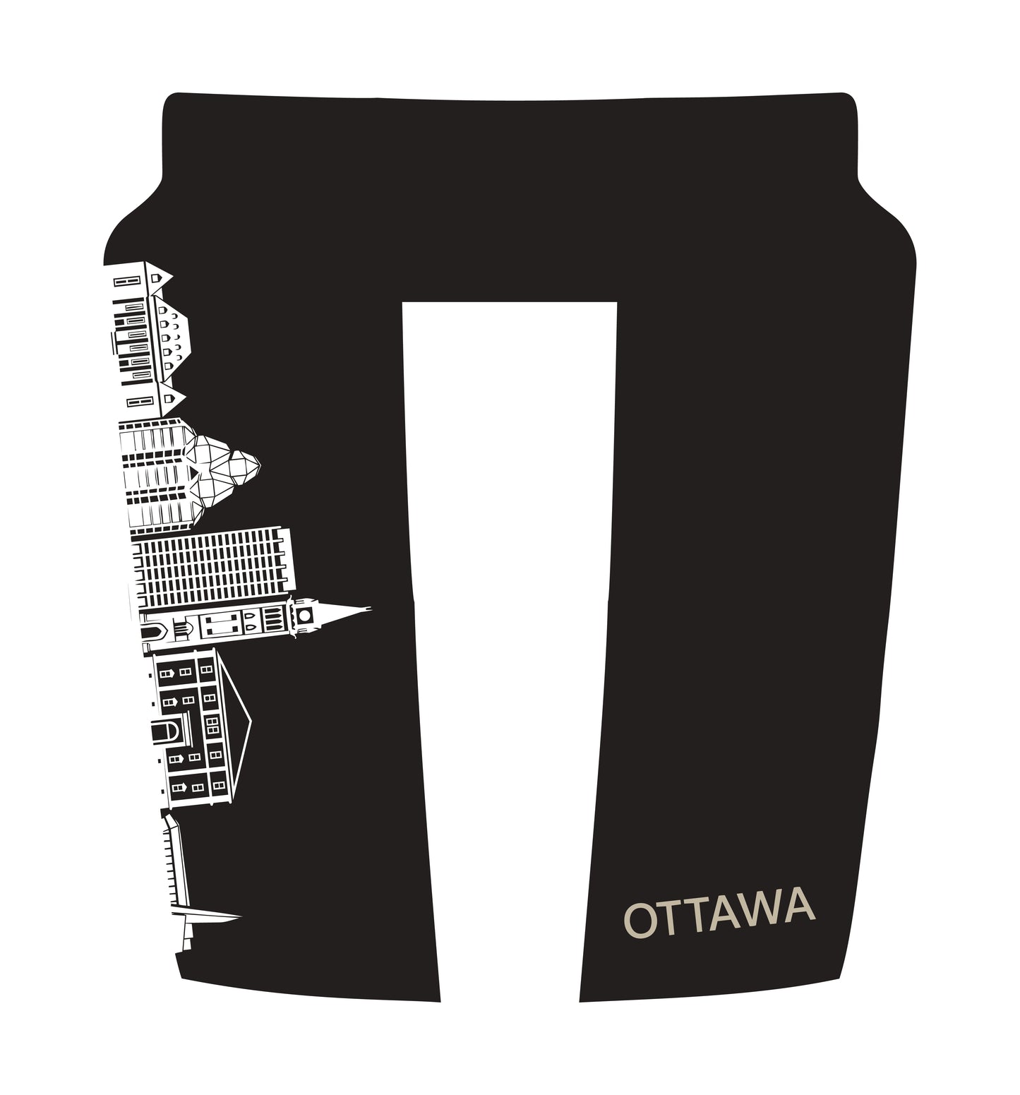 Performance Hood Panel Decal/Sticker - Ottawa Skyline - Cut Graphic Kit - For Dodge RAM 1500 2019-2025 - Premium Vinyl