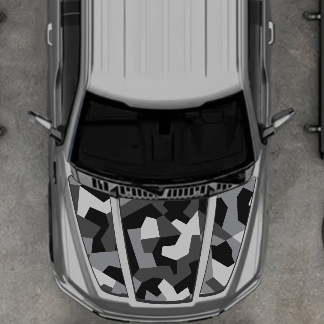 Hood Panel Decal/Sticker - Camo Style 3 Graphic Kit - For Ford F-150 2020-2026 - Premium Vinyl
