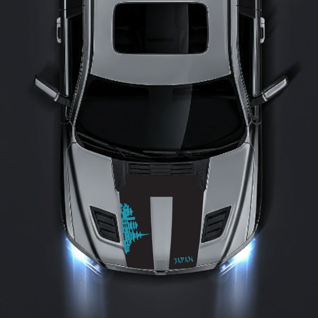 Hood Panel Decal/Sticker - Japan Skyline Graphic Kit - For Dodge RAM 1500 2019-2025 - Premium Vinyl