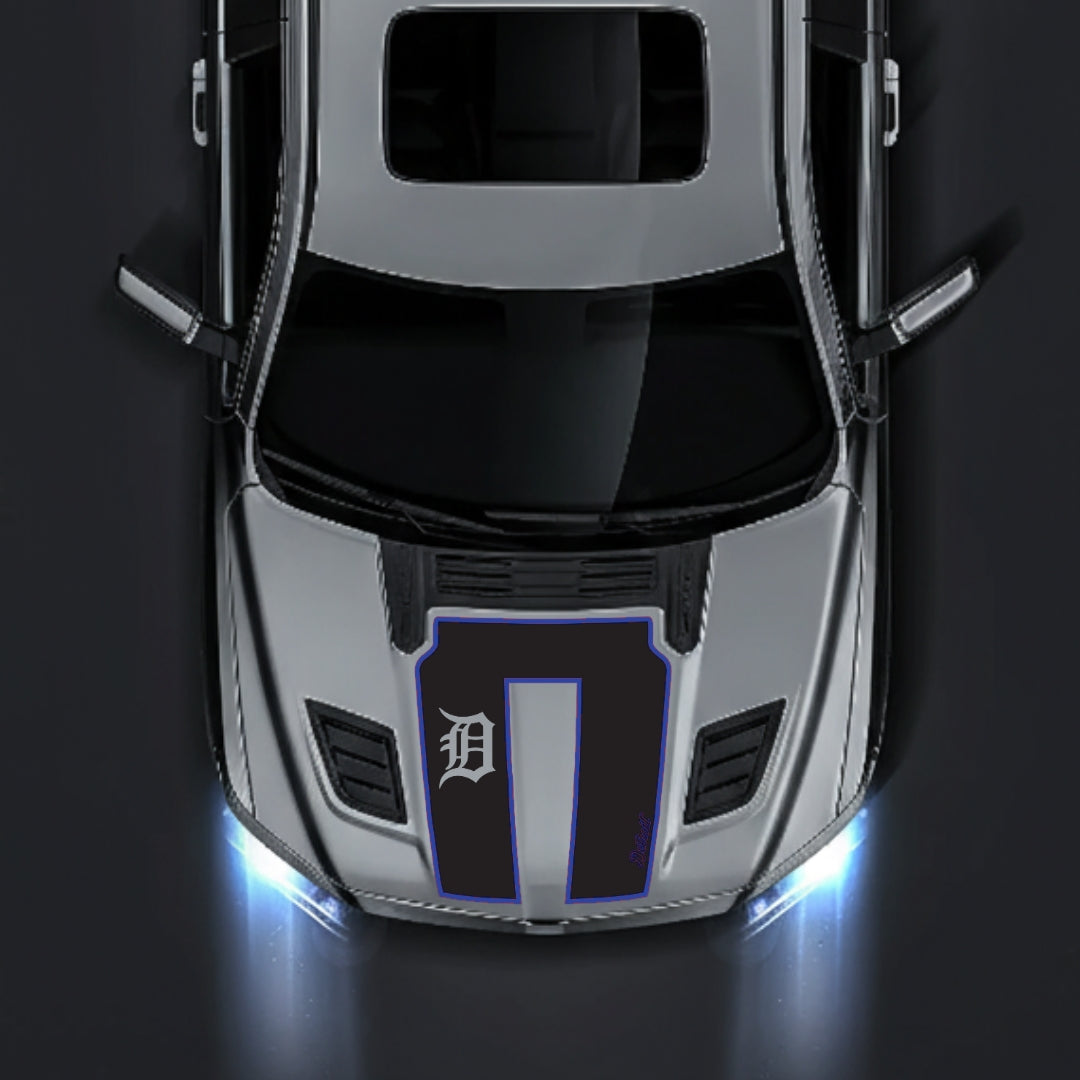 Hood Panel Decal/Sticker - Detroit Street - Cut - Border Graphic Kit - For Dodge RAM 1500 2019-2025 - Premium Vinyl