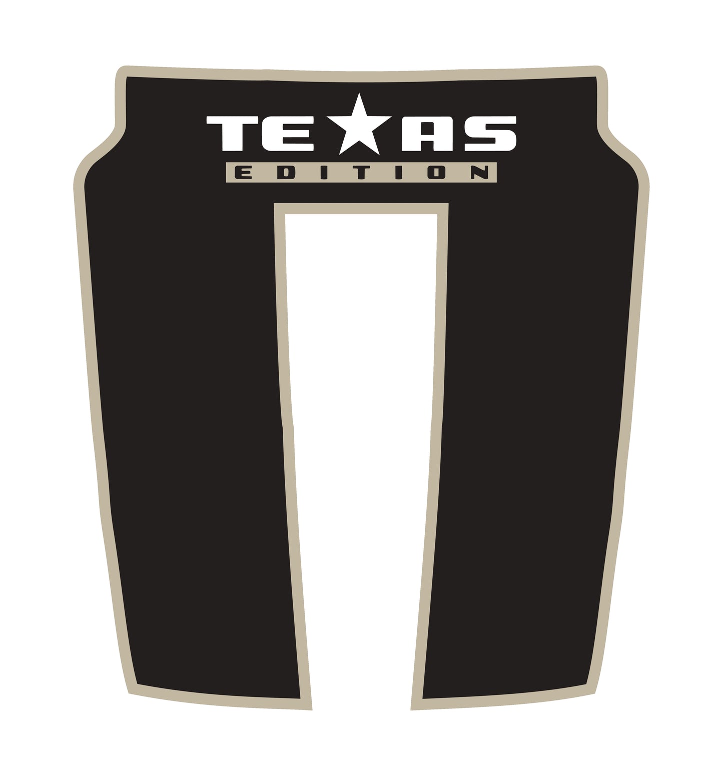 Performance Hood Panel Decal/Sticker - Texas Edition - Cut - Border Graphic Kit - For Dodge RAM 1500 2019-2025 - Premium Vinyl