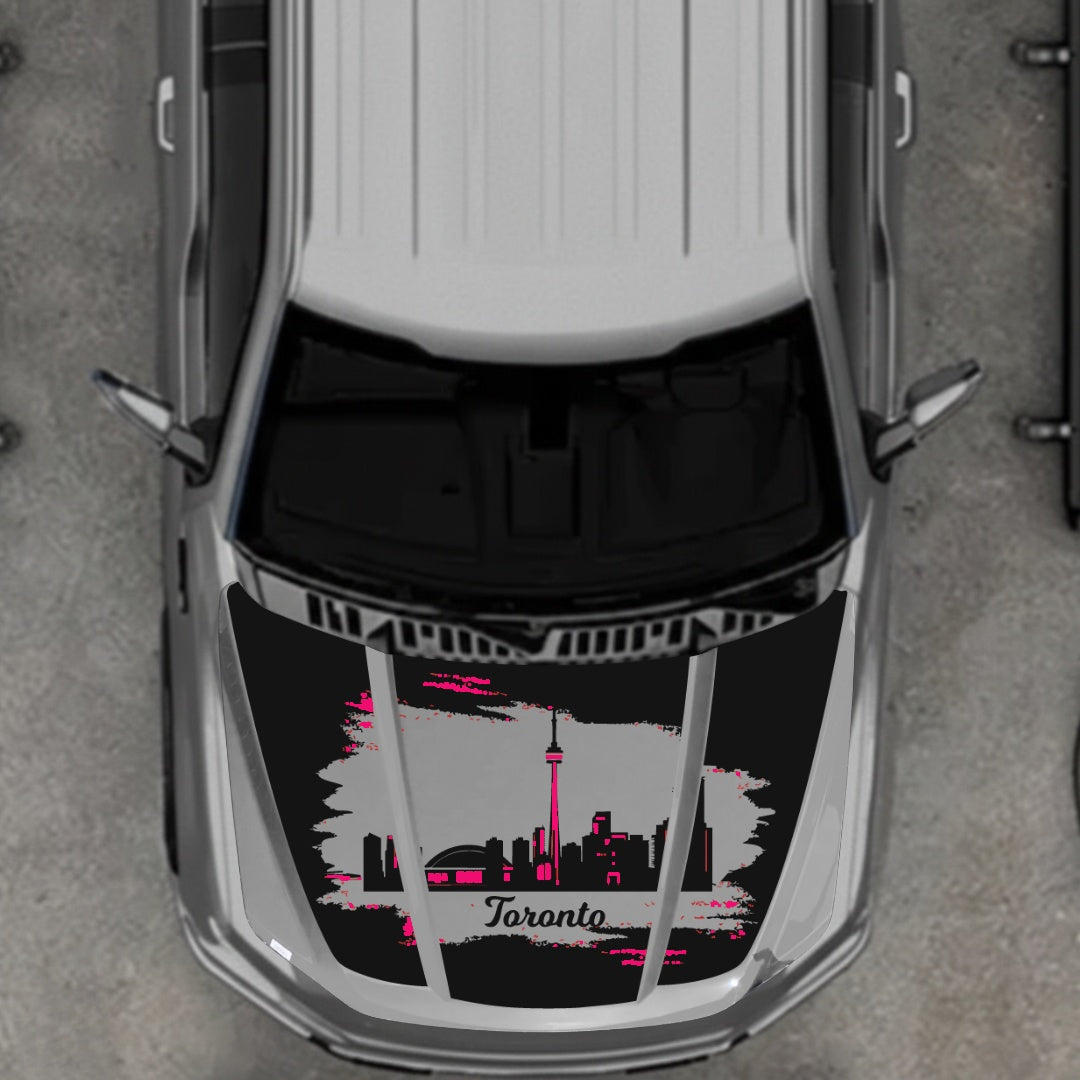 Hood Panel Decal/Sticker - Toronto - Cut Graphic Kit - For Ford F-150 2020-2026 - Premium Vinyl