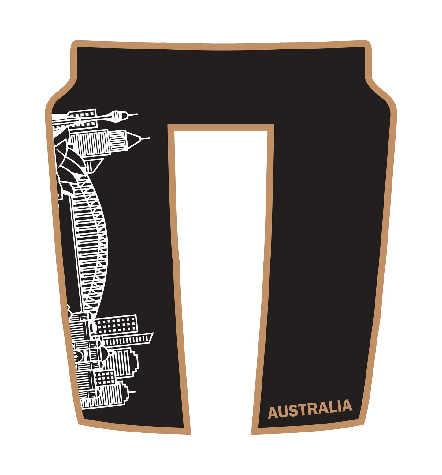 Performance Hood Panel Decal/Sticker - Australia Skyline - Cut - Border Graphic Kit - For Dodge RAM 1500 2019-2025 - Premium Vinyl