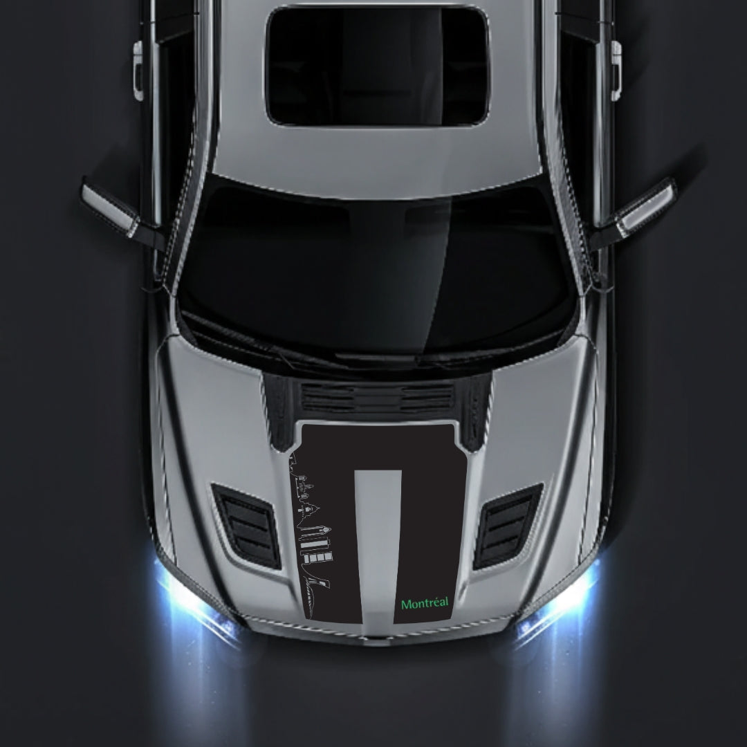 Hood Panel Decal/Sticker - Montreal Skyline - Cut Graphic Kit - For Dodge RAM 1500 2019-2025 - Premium Vinyl
